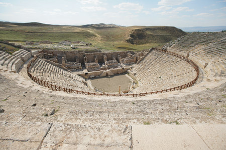 Theatre in Laodicea on the Lycus Ancient City in Denizli City, Turkiyeのeditorial素材