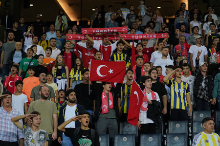 ISTANBUL, TURKIYE - SEPTEMBER 30, 2022: Spectators watching Tukiye vs France National teams match in Amputee Football World Cupのeditorial素材