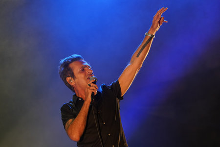 ISTANBUL, TURKIYE - SEPTEMBER 14, 2022: Turkish singer Teoman concert in Istanbul Fest