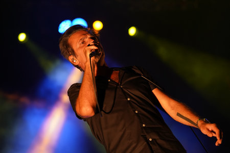 ISTANBUL, TURKIYE - SEPTEMBER 14, 2022: Turkish singer Teoman concert in Istanbul Festのeditorial素材