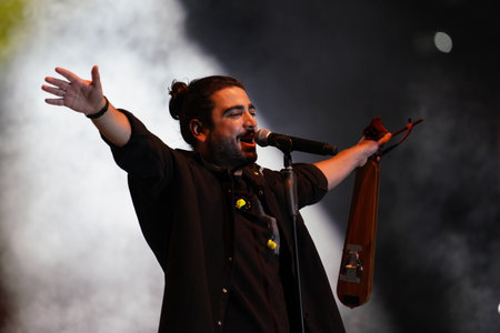 ISTANBUL, TURKIYE - SEPTEMBER 16, 2022: Turkish singer Selcuk Balci concert in Atasehir Fest