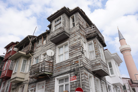 Old House in Fatih District, Istanbul City, Turkiyeの写真素材