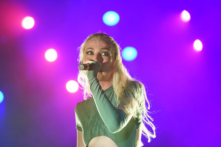 ISTANBUL, TURKIYE - AUGUST 14, 2022: Turkish singer Gunes concert in Istanbul Festのeditorial素材