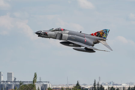 KONYA, TURKIYE - JUNE 30, 2022: Turkish Air Force McDonnell Douglas F-4E Phantom II (5009) flying...