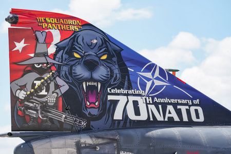 KONYA, TURKIYE - JUNE 30, 2022: Turkish Air Force McDonnell Douglas F-4E Phantom II (4997) displayed...