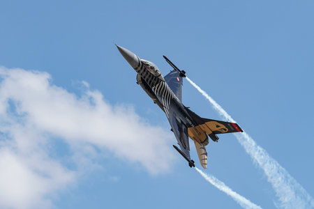 KONYA, TURKIYE - JUNE 30, 2022: Turkish Air Force General Dynamics F-16C Fighting Falcon SoloTurk...