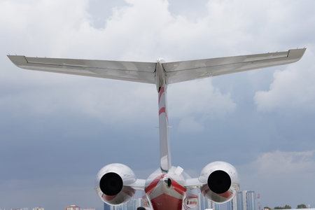 ISTANBUL, TURKIYE - OCTOBER 08, 2022: MNG Airlines Bombardier BD-700-1A10 Global Express (9126)...