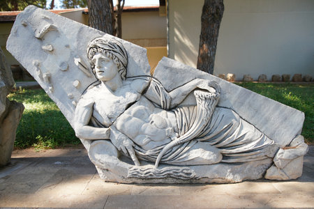Statue in Antalya Archeological Museum, Antalya City, Turkiyeのeditorial素材