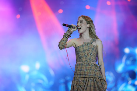 ISTANBUL, TURKIYE - MAY 25, 2023: Turkish Singer Gunes concert in Istanbulのeditorial素材