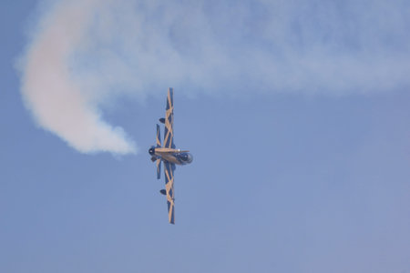 ISTANBUL, TURKIYE - APRIL 30, 2023: Fursan Al Emarat, United Arab Emirates Air Force aerobatic...