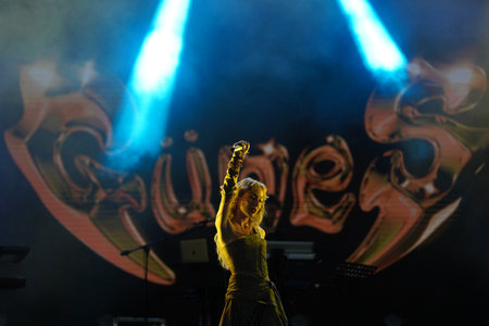ISTANBUL, TURKIYE - MAY 25, 2023: Turkish Singer Gunes concert in Istanbulのeditorial素材