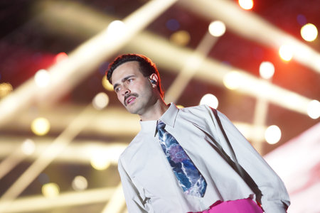 ISTANBUL, TURKIYE - MAY 23, 2023: Turkish Singer Mert Demir concert in Istanbulのeditorial素材