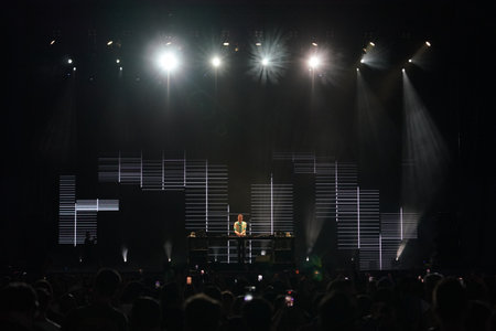 ISTANBUL, TURKIYE - JUNE 09, 2023: DJ Lost Frequencies on Stage during Champions League Final Festival in Istanbulのeditorial素材