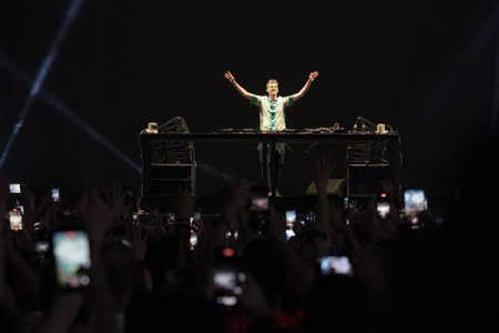 ISTANBUL, TURKIYE - JUNE 09, 2023: DJ Lost Frequencies on Stage during Champions League Final...