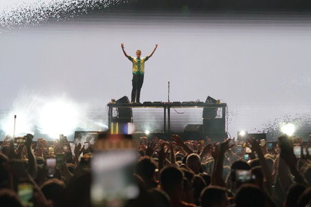 ISTANBUL, TURKIYE - JUNE 09, 2023: DJ Lost Frequencies on Stage during Champions League Final Festival in Istanbulのeditorial素材