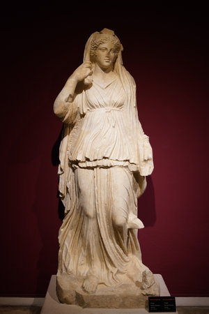 Selene Statue in Antalya Archeological Museum, Antalya City, Turkiyeのeditorial素材