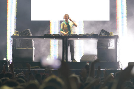 ISTANBUL, TURKIYE - JUNE 09, 2023: DJ Lost Frequencies on Stage during Champions League Final...