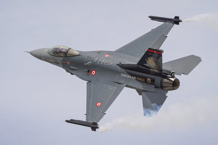 KONYA, TURKIYE - MAY 09, 2023: Turkish Air Force General Dynamics F-16C Fighting Falcon (4R-27)...