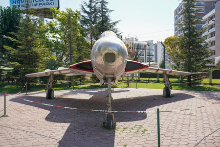 ESKISEHIR, TURKIYE - SEPTEMBER 17, 2023: Turkish Air Force Republic RF-84F Thunderflash (8733)...