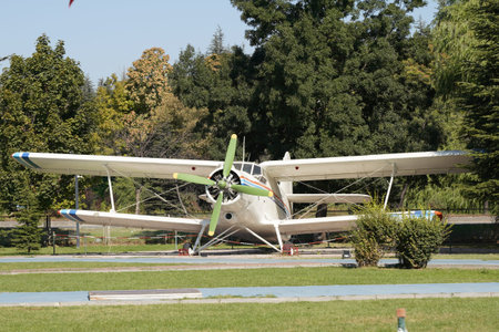 ESKISEHIR, TURKIYE - SEPTEMBER 17, 2023: Antonov AN-2 displayed at Vecihi Hurkus Aviation Park