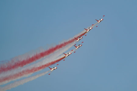 ESKISEHIR, TURKIYE - SEPTEMBER 16, 2023: Turkish Air Force aerobatic demonstration team Turkish...