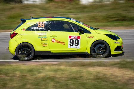 KOCAELI, TURKIYE - SEPTEMBER 24, 2023: Touring car race during Turkish Rallycross Championships.