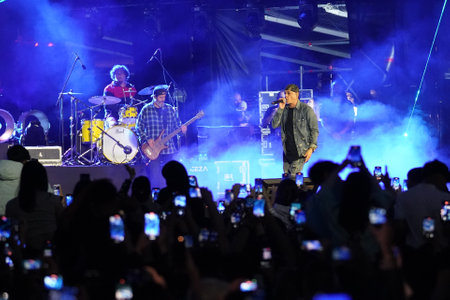 ISTANBUL, TURKIYE - APRIL 23, 2024: Turkish Singer Ceza Concert in 23 April National Sovereignty and Childrens Day of Turkiye celebrations in Istanbulのeditorial素材