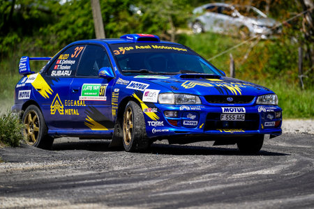 BURSA, TURKIYE - MAY 18, 2024: Rally car race in Bursa Rallyのeditorial素材