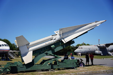 ISTANBUL, TURKIYE - JUNE 01, 2024: MIM-3 Nike Ajax missile displayed at Istanbul Aviation Museumのeditorial素材