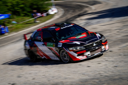 BURSA, TURKIYE - MAY 18, 2024: Rally car race in Bursa Rallyのeditorial素材
