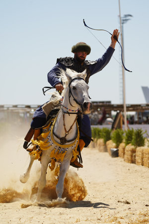 ISTANBUL, TURKIYE - JUNE 08, 2024: Riding Show during Etnospor Culture Festivalのeditorial素材
