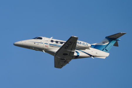 ISTANBUL, TURKIYE - MAY 01, 2023: Private Embraer 500 Phenom 100 (50000316) take-off from Istanbul Ataturk Airportのeditorial素材