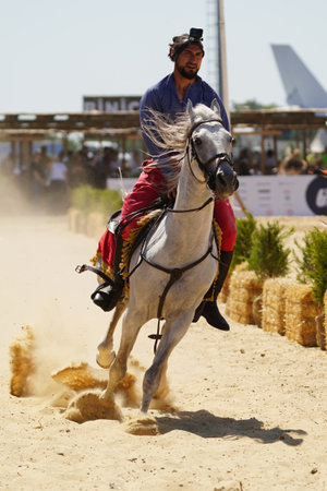 ISTANBUL, TURKIYE - JUNE 08, 2024: Riding Show during Etnospor Culture Festivalのeditorial素材