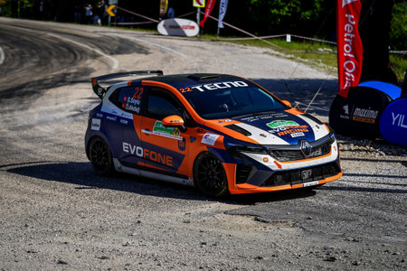 BURSA, TURKIYE - MAY 18, 2024: Rally car race in Bursa Rallyのeditorial素材