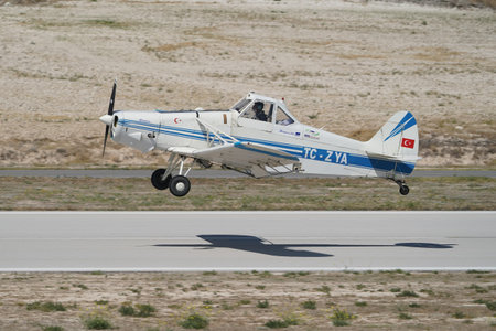 ESKISEHIR, TURKIYE - SEPTEMBER 17, 2023: Private Piper PA-25-260 Pawnee D (7656071) displayed at...