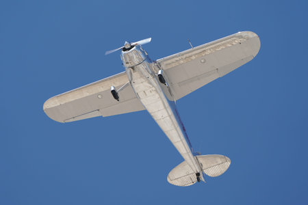 ESKISEHIR, TURKIYE - SEPTEMBER 16, 2023: M.S.O Air and Space Museum Cessna 195A (7594) displayed at Sivrihisar SHG Airshowのeditorial素材