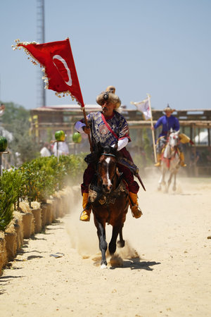 ISTANBUL, TURKIYE - JUNE 08, 2024: Riding Show during Etnospor Culture Festival