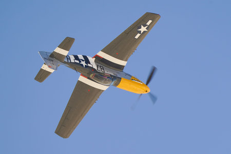 ESKISEHIR, TURKIYE - SEPTEMBER 17, 2023: M.S.O Air and Space Museum North American P-51D Mustang...