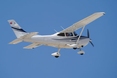 ESKISEHIR, TURKIYE - SEPTEMBER 17, 2023: Private Cessna 182T Skylane displayed at Sivrihisar SHG...