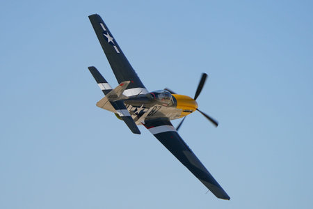 ESKISEHIR, TURKIYE - SEPTEMBER 16, 2023: M.S.O Air and Space Museum North American P-51D Mustang...
