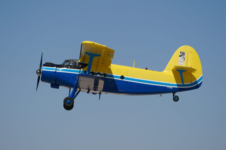 ESKISEHIR, TURKIYE - SEPTEMBER 16, 2023: M.S.O Air and Space Museum Antonov An-2T (17805) displayed...