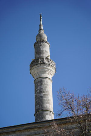 Gazi Mihalbey Mosque in Edirne City, Turkiyeの写真素材