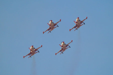ESKISEHIR, TURKIYE - SEPTEMBER 16, 2023: Turkish Air Force aerobatic demonstration team Turkish...