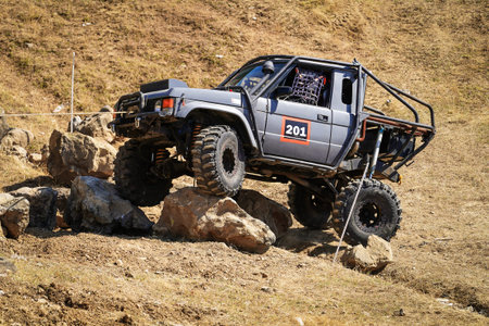 BURSA, TURKIYE - JULY 28, 2024: Off-road car race in Extreme Cup in Bursa