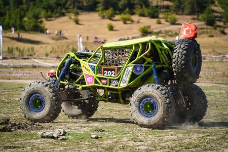 BURSA, TURKIYE - JULY 28, 2024: Off-road car race in Extreme Cup in Bursa