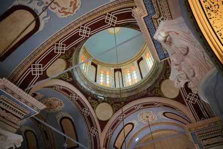 BALIKESIR, TURKIYE - JUNE 20, 2024: Cunda Taksiyarhis Church in Ayvalik