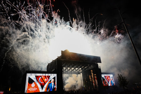 ISTANBUL, TURKIYE - AUGUST 30, 2024: 30 August Turkish Victory Day Celebration in Istanbulのeditorial素材