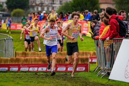 ANTALYA, TURKIYE - DECEMBER 08, 2024: Athletes running during European Cross Country Championshipsのeditorial素材