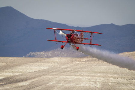 ESKISEHIR, TURKIYE - SEPTEMBER 22, 2024: Private Aviat S-2S Pitts Special (2002) display in Sivrihisar SHG Airshowのeditorial素材