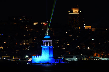 Maidens Tower in Istanbul City, Turkiye
